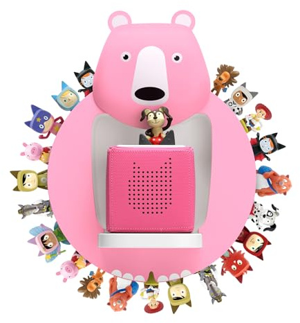 Xozoyo bärenförmiges Magnetregal Rosa für Toniebox bis 48 Figuren | Platzsparend & Ordentlich, Mehrseitige Magnetflächen, bärenform-Design, dekorativ, Stabiler Metallaufbau kindersicher