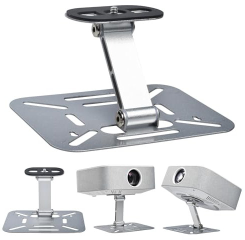 Projektor Halterung,Mini Beamer Ständer,Multifunktionaler Beamer Halterung,für Projektor Wall Ceiling Mount,360°Drehbar,für Beamer mit 1/4 Zoll Schraubschnittstelle Projektorhalter