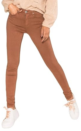 Nina Carter P106 Pantalones vaqueros para mujer de corte ajustado push-up skinny jeans de cintura media-alta, XL delgado