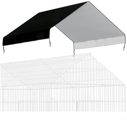 URPIZY Hühnerstall Abdeckung Wasserdicht 57 * 43 Zoll Sonnenschutz Für Großen Hühnerstall Regenschutz Wetterschutz Atmungsaktiv UV-Beständig Flexibel Einsetzbar Einfache Montage
