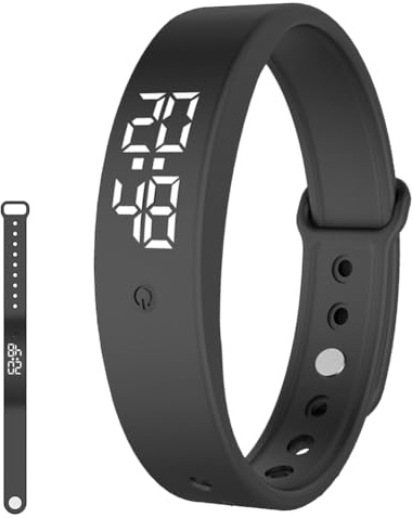 Braccialetto con vibrazioni, allarme con promemoria, orologio con vibrazioni, sveglia silenziosa, orologio da vasino, promemoria bevanda, promemoria pillola, orologio da braccio vibrante per bambini e