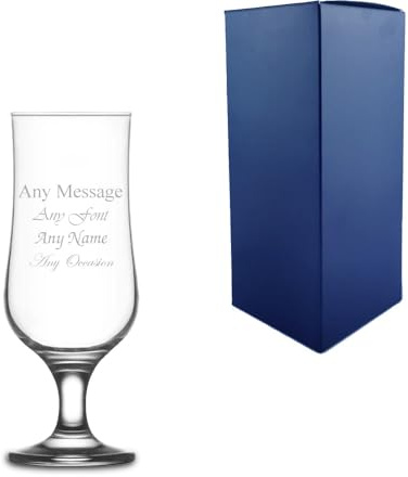 Personalised Engraved 385ml Nevakar Stemmed Beer Glass with Gift Box | Custom Beer Glasses, Birthday Gifts for Him, Best Man Gift, Groomsmen Gifts