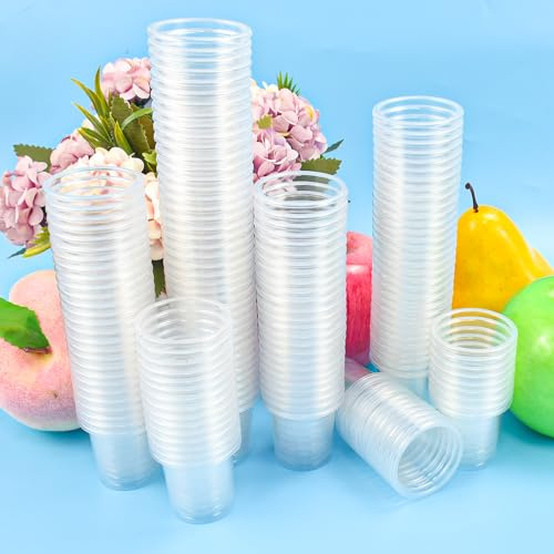 SLTAXAR 1000 Stück Schnapsgläser Plastik Schnapsbecher 2cl/ 20ml Shotgläser Plastik Stamperl 2cl Plastikbecher Schnaps Transparente Shot Becher Plastik 2cl Trinkbecher Kurz für Party Spaß Hochzeiten