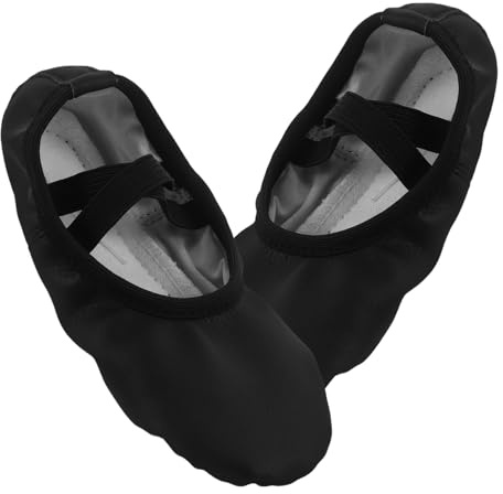 Toddmomy PU Balletskor för Kvinnor och Flickor Sula Elastisk Passform Andningsbar Foder Oknutna Dansskor för Balett Yoga och Scenframträdanden