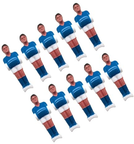 Guaber 10 Piccole Figure da Calcio Balilla Biliardino Giocatori Sostitutivi in Plastica Dura Uomo Calcio Facile Usare Action Figure