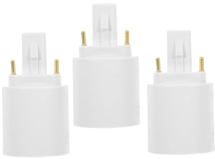 ANDRESLAD Convertitore di Base per Lampadina G23 a E27/e26/e14, Adattatore Portalampada Presa Due Poli, Installazione Rapida per Illuminazione Residenziale e Ufficio, Set da 3 Pezzi