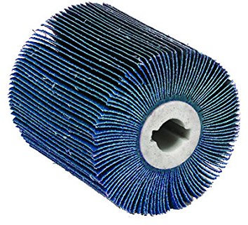 RUOTA LAMELLARE CON FORO IN TELA ABRASIVA ALLO ZIRCONIO CON FORO 19 MM A CHIAVELLA (8 VARIANTI, A PARTIRE DA 22.21 EURO/CAD) - GRANA 40, DIMENSIONI 100X100 MM, FORO 19 MM (1 PEZZO, 29.75 EURO/CAD)