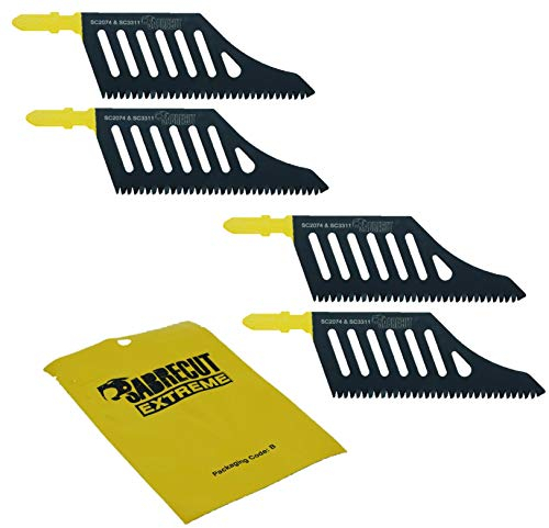 4 x SabreCut JSSC2074_4 T Shank HCS Legno Taglio a filo DT2074 Lame per seghetto alternativo Compatibili con Dewalt Bosch e molti altri