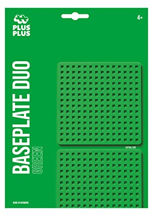 Plus-Plus 9604022 Konstruktionsspielzeug, Grundplatte, Basisplatte, grün, 2 Teile