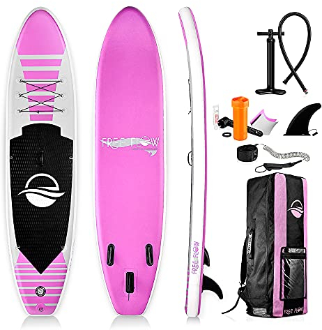SereneLife Stand Up Paddling Board Aufblasbares SUP Set mit Paddel, Pumpe und Tasche Touring SUP für Kinder und Erwachsene rutschfest tragbar für See Fluss und Meer 155 kg Tragkraft