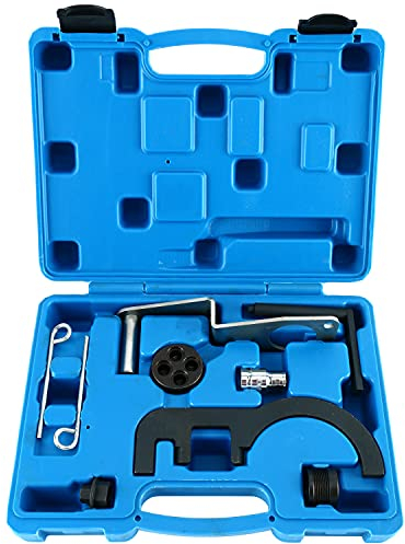 FreeTec 9tlg Steuerkette Werkzeug, Absteckwerkzeug Steuerkette Arretierwerkzeug Steuerkette, Motor Einstellwerkzeug Nockenwellen Kurbelwelle Werkzeug Set für BMW N47 N57