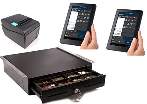 Mobiles Kassensystem für GASTRONOMIE: 2 x 7 Bedienerterminal, Bondrucker, Kassenlade, DSFinV-K, TSE-Konform, ohne ABO