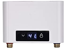 Riscaldamento elettronico istantaneo doccia, 220 V, scaldabagno elettrico a scelta della temperatura 30 – 52 °C con kit doccia, per lavabi a mano, cucina, bagno, lavandino (3500 W senza set doccia