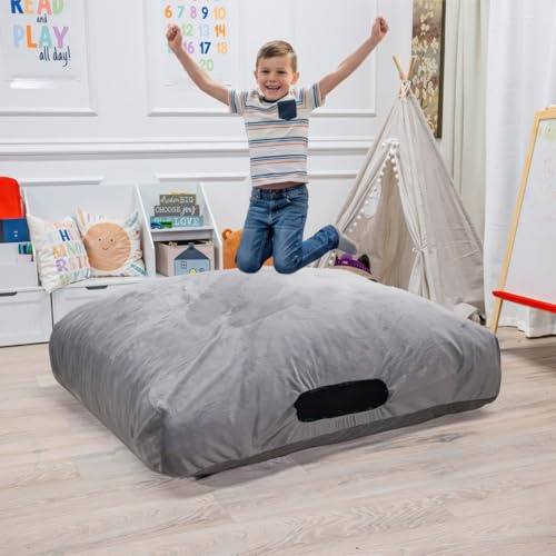 Foamma Crash Pad - (60’’ X 60’’) (5 Feet X 5 Feet) - Sensory Pad with Foam Blocks for Kids and Adults with Extreme Comfortable Fabric and Washable Cover, Ideal for Kids to Jump, Play or Relax