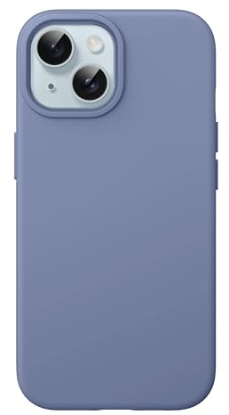 JETech Silikon Hülle für iPhone 15, Winterblau | Seidig Weiches Gefühl, Stoßschutz, Kratzfest, Mikrofaser-Innenfutter