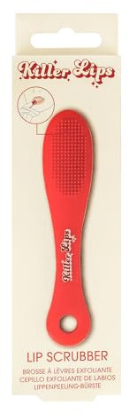 KILLER LIPS Invogue Lip Scrubber Wand - Red Silicone Bristles & Body - Lip Exfoliation Tool