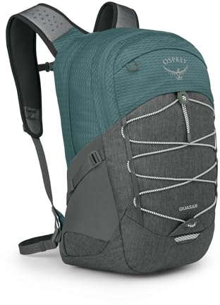 Osprey Quasar Unisex Rucksack, 26L, Cascade Blue/Coal Grey Heather, O/S