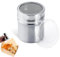 Icing Sugar Shaker,Chocolate Shaker for Cappuccino,Flour Shaker with Lid,Cocoa Spice Powder Shaker,Coffee Icing Sugar Shaker Duster,Stainless Steel Flour Dredger,for Kitchen Restaurant,Camping