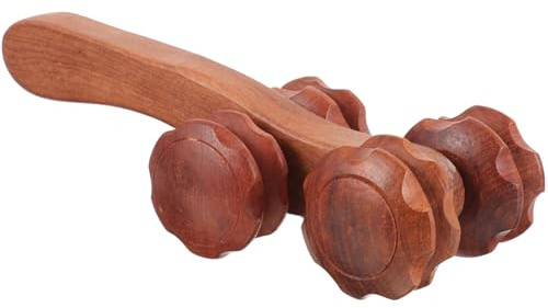 FRCOLOR Holz Massage Roller für Tiefengewebsmassage Ergonomisch Geformter Massagestab aus Natürlichem Holz Lindert Muskelverspannungen und Fußschmerzen Fördert die Durchblutung