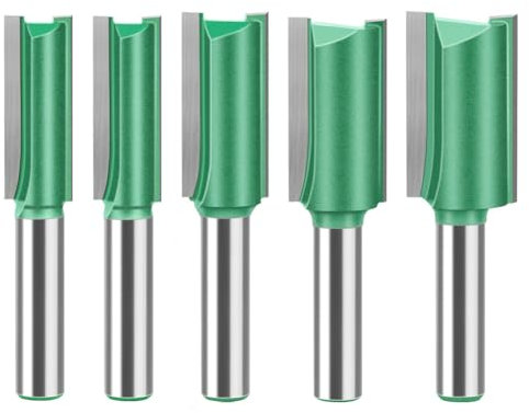 WSOOX 5 Stück Nutfräser mit 8mm Schaft Professional Nutfräser für Holzbearbeitung Durchmesser: 10/12/15/16/18mm.