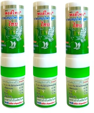 Hong Thai Stylo parfumé traditionnel thaïlandais aux huiles essentielles 100 % naturel - Stick d'arôme contre le nez qui coule et les maux de tête - Vert (3)