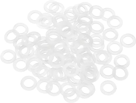 QUARKZMAN 85 Piezas Arandelas Planas De Nylon M6 Arandelas Planas Blanco | 6mm DI 12mm De 1.5mm Espesores, Espaciadores De Plástico, Para Tornillos Reparaciones De Fontanería Y Grifos De Jardín