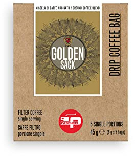 Caffè Pascucci - Miscela Golden Sack Coffee Drip Bag Filter Coffee Caffe Filtro Americano Confezione Da 6x5 Pezzi Drip Filter Compostabile Biodegradabile