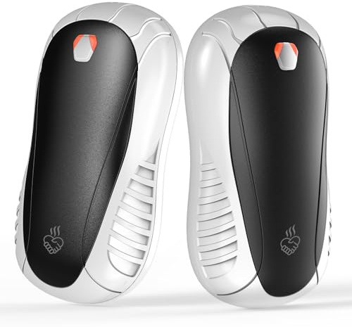 FANDLISS Calentador de Manos eléctrico Split 2 Unidades Calentador de Bolsillo portátil 5200 mAh Recargable USB Calentadores de Mano 3 Niveles de Calor, Regalo de Invierno, Ideal para Exteriores