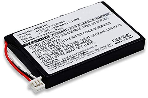subtel, Batterie pour Lecteur MP3 Compatible avec Apple iPod 3 Gen. - A1040, 616-0159, E225846 (3.7V, 900mAh)