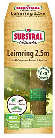 Substral Naturen Bio Leimring, Raupenleimring inkl. Bindedraht, gegen Raupen, Ameisen und andere Schadinsekten, 2,5 m
