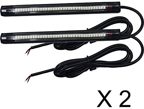 JinXiu 2x15cm 36led pvc strip Universal Motorcycle Bike Amber LED Turn Signal Indicator Blinker Light 12v