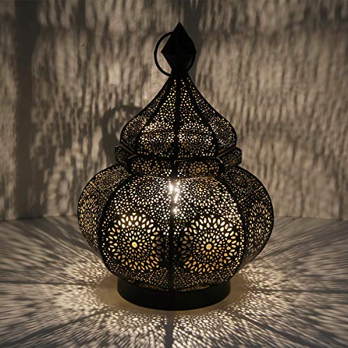 Casa Moro Lampada da tavolo orientale Asif altezza 30 cm in nero con attacco E14 lampada da comodino in metallo Natale lampada Eid decorazione come da 1001 notte LN2070