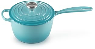 Le Creuset Enameled Cast Iron Signature Saucepan, 2.25 qt., Caribbean