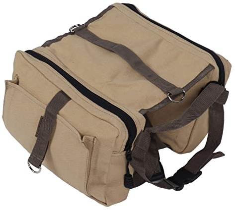 Cyrank Harnais de Sac à Dos pour Chien, Sacoche Légère pour Chien, Idéal pour les Randonnées en Plein Air, Taille Unique, Beige