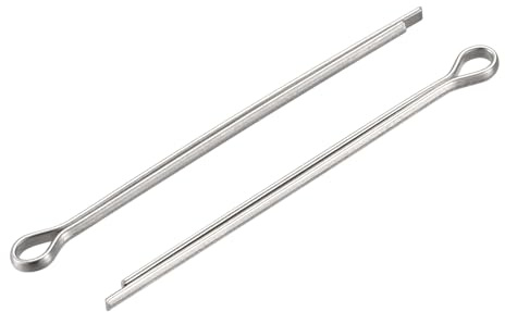sourcing map 30Stk. Geteilter Splint 1,5x30mm Klippverschluss silberton | 304 Edelstahl, für Kfz