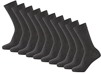 Antonio Rossi (Paquet de 5/10/20) Chaussettes unisexes | Chaussettes confortables grises, noires et bleues pour hommes et femmes | Chaussettes en coton adaptées pour le travail et le temps libre
