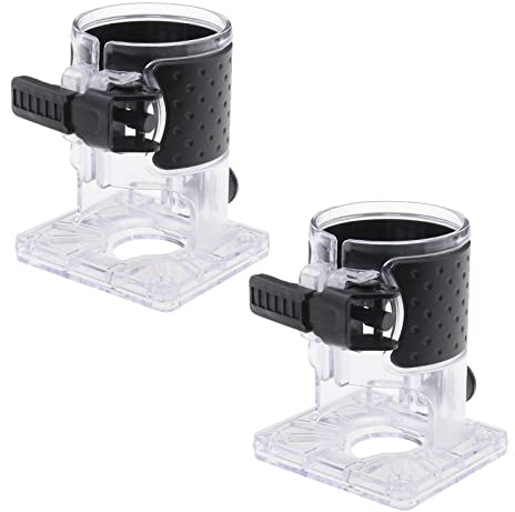 SG Store 2 Pezzi Base per Fresatrice per Rifilatura Del Legno per Diametro Interno 65 mm Compatibile con Makita Fresatrice Copertura Protettiva Trasparente per Macchina Rifilatura Accessori