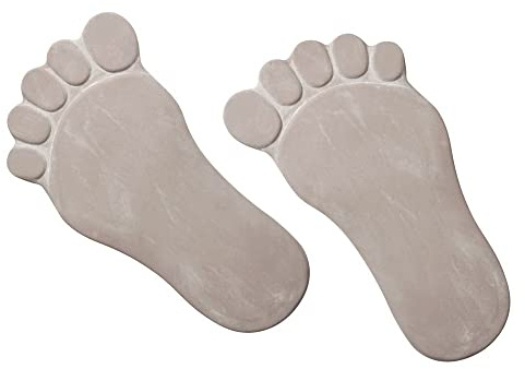STONETEC Trittsteine Fuß für Garten und Gehwege - 2 Trittplatten im Set - große Gartenplatten aus Beton Stein je 35 x 20 cm