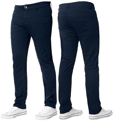 BRAND KRUZE Pantalon chino stretch slim fit décontracté pour homme