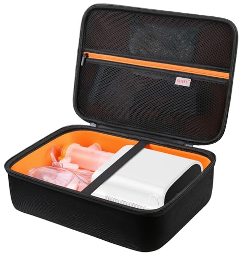 BOVKE Hard Case for Smart Digital Nebulizer for Breathing Problems, Orange