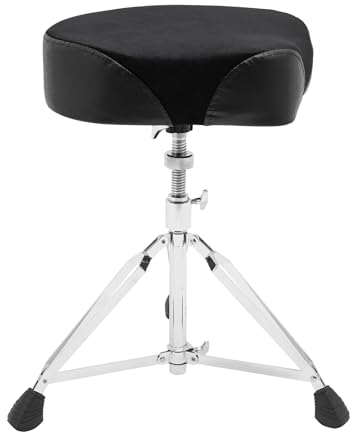 Vielrosse Taburete para batería, altura ajustable, con pies antideslizantes, plegable, con asiento de poliuretano, capacidad de carga de 100 kg, color negro, FGHFG5454158789