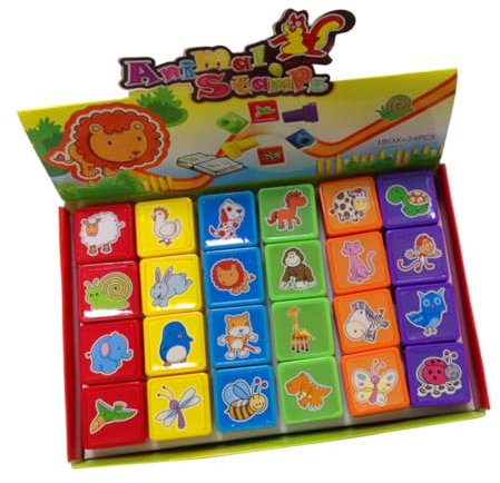 BESTonZON -teilige Tierstempel Zum Basteln Von Geburtstagsspielzeug für Jungen und Mädchen Stempelspielzeug Scrapbook-Stempel Zartes Siegelspielzeug Sicheres Siegelspielzeug Aus Kunststoff