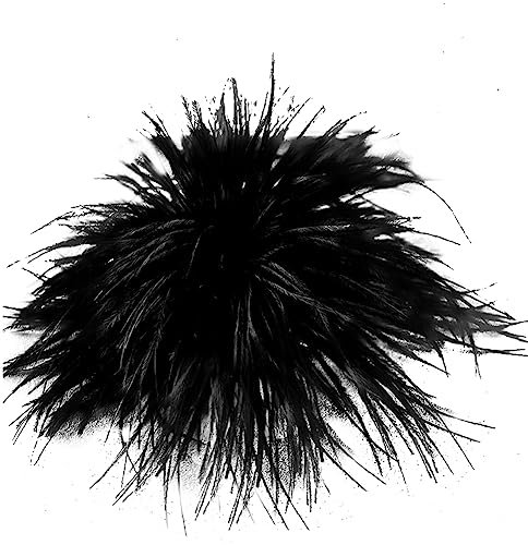Aublinto Brosche elegante Vintage Federbrosche 1920s Stirnband Feder Damen Natürliche Flauschige Straußenfeder Brosche für Frauen Mädchen Feder Ansteckbrosche Elegante Straußenfeder Trachten-Brosche