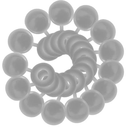 GLEAVI 100pcs Decorative Plastic Screw Caps Self-tapping Screw Head Covers Flip Dustproof Hole Covers Light Grey for Home and Auto Use