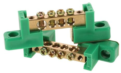 DECOMELODY 2pezzi Ground Bar Kit Con Terminali Per Distribuzione Elettrica Barre Di Resistente Per Giunzione Armadi Elettrici e Attrezzature Facile Da Installare e Stabile
