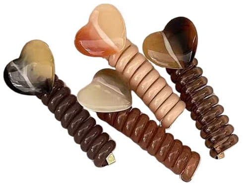 Encuadernaciones en espiral para cabello fino, elástico sin daño, lazos para el cabello sin daños | 4 x alambre flexible para fino elástico rizado dulce suave elástico uso diario