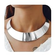 YANCHUN Tjockt guld halsband uttalande halsband för kvinnor läckert guld kraghalsband tjockt halsband halsband etniskt stort uttalande afrikansk stam bred metall choker-smycken, Metall, Ingen ädelsten