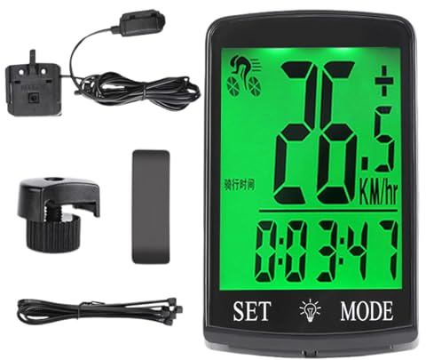 Qfdiwr Cyclocomputer, Wireless Odometer for Cycling, Waterproof Bicycle Computer with Digital Display for Mountain Bike, Road Trail, and Quad Bikes