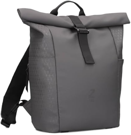 Zwei Unisex Rolltop-Rucksack JONA JOR200 Damen & Herren Freizeitrucksack mit Laptopfach & Flaschenhalter – erweiterbarer Daypack 15–19 L, gepolsterter & atmungsaktiver Rücken (stone)