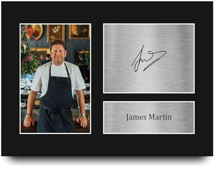 HWC Trading James Martin Gifts Printed Signed Autograph Picture for Master Chef and Culinary Fans - A4